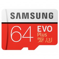 SAMSUNG MicroSD EVO+ 64GB Class10 R100/W60 +Adapter